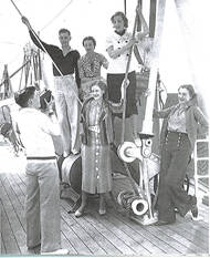 Photo de passagers à bord du Moonta