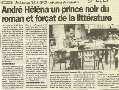 Un article sur André Héléna Un article sur André Héléna