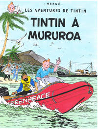 Un dessin du canadien Yves Rodier Tintin à Mururora : couverture d'un album imaginaire réalisée par le dessinateur canadien Yves Rodier