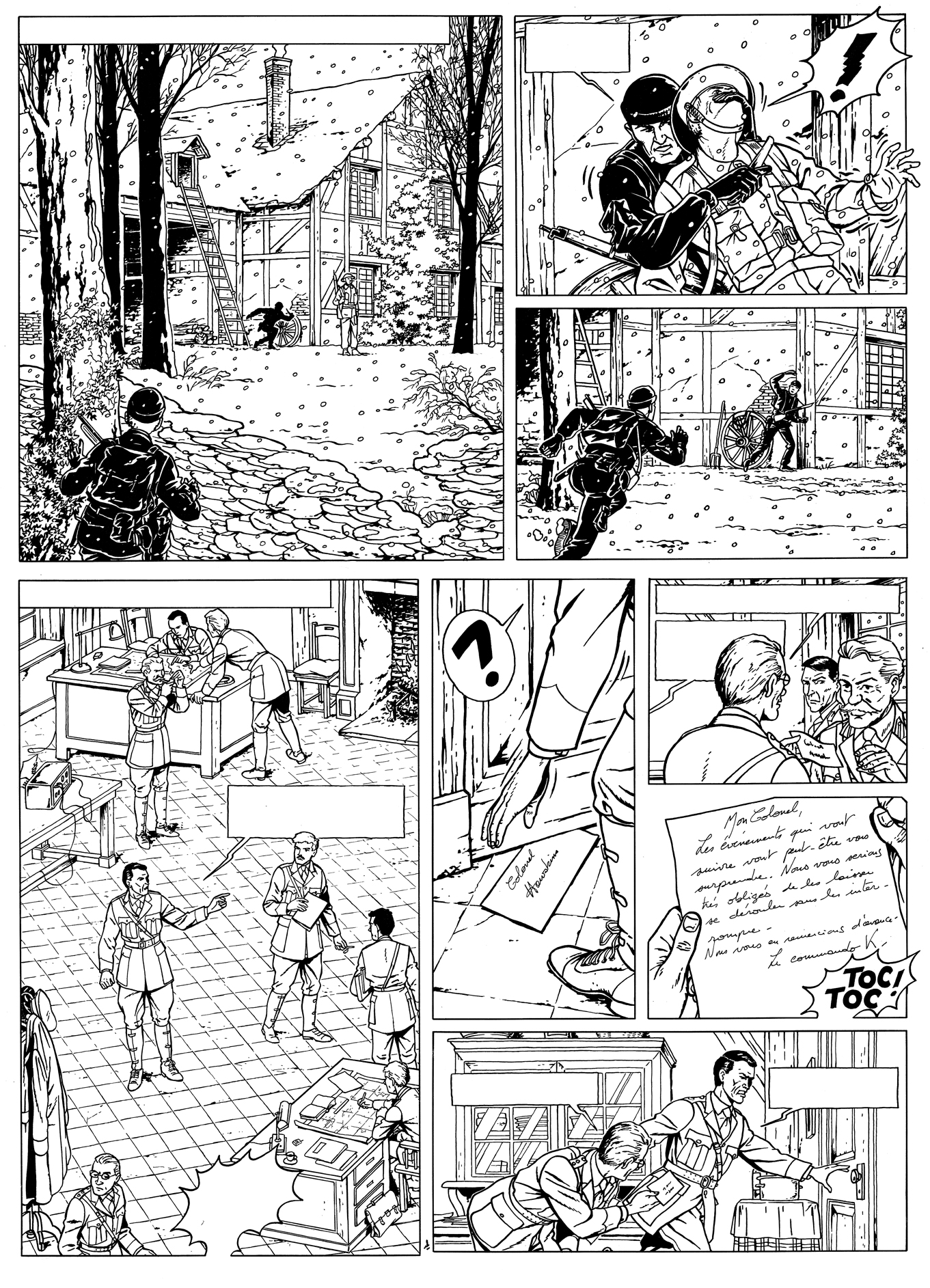Les trois premières planches dessinées par Régric
