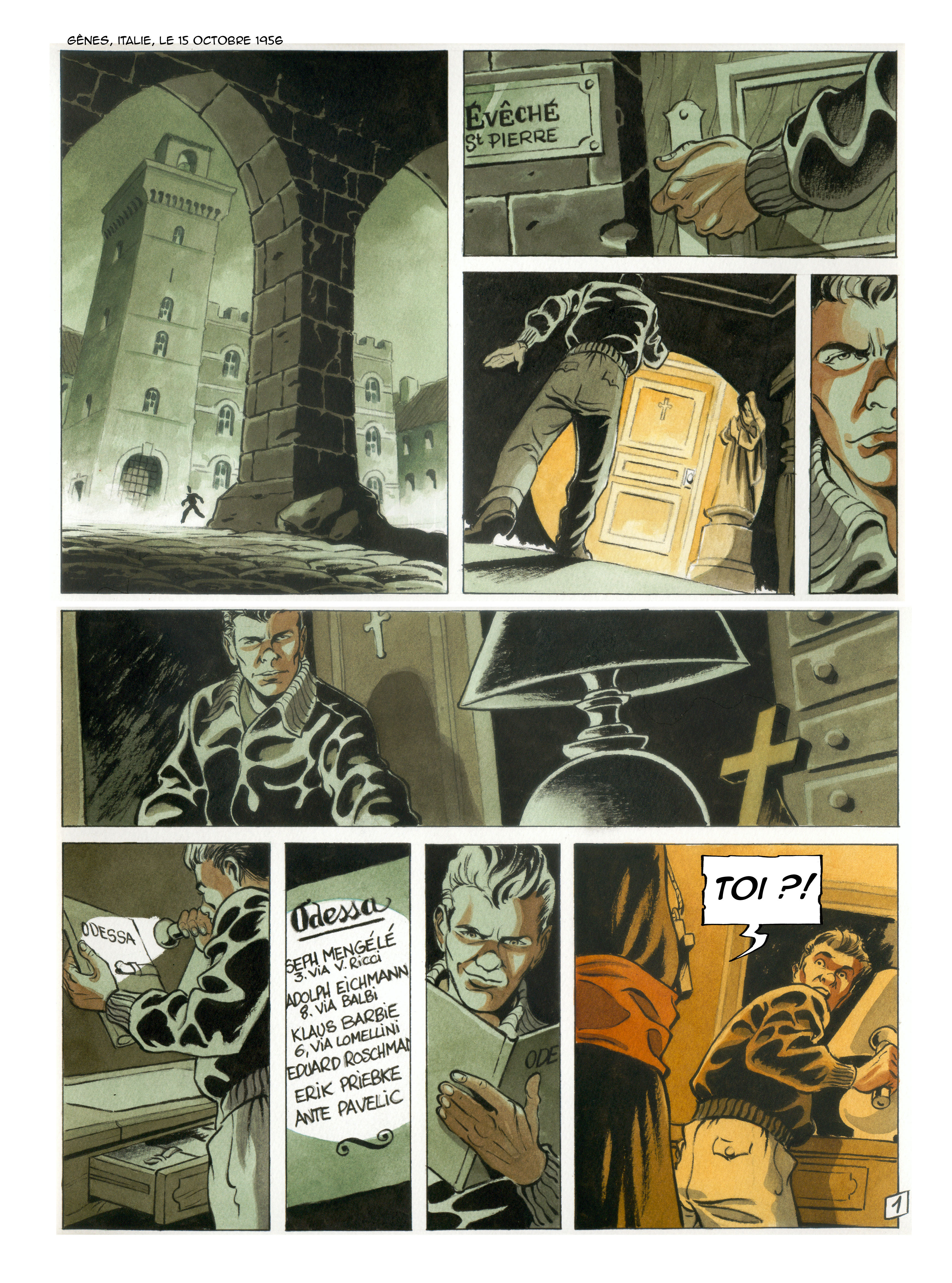 La première planche du tome 4 du Paquebot des sables