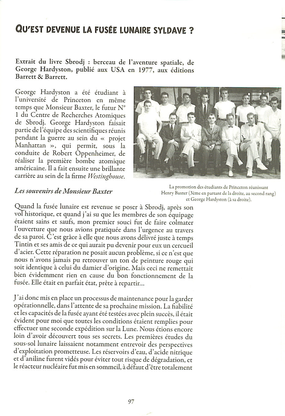 La page 97 des carnets de Syldavie