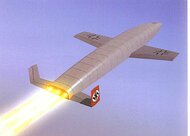 Dessin du projet de bombardier sub-orbital envisagé pour frapper New York